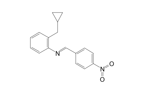 Benzenamine, 2-(cyclopropylmethyl)-N-[(4-nitrophenyl)methylene]-