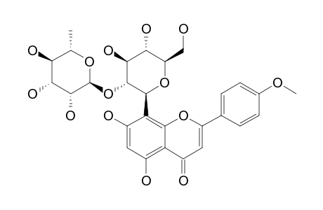 ACACETIN-8-C-NEOHESPERIDOSIDE;ACACETIN-8-C-ALPHA-RHAMNOSYL-(1->2)-BETA-GLUCOPYRANOSIDE;2''-O-ALPHA-RHAMNOSYL-4'-O-METHYLVITEXIN