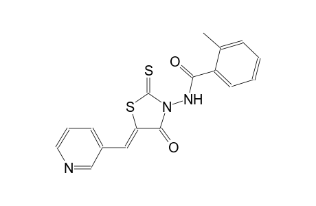 2-methyl-N-[(5Z)-4-oxo-5-(3-pyridinylmethylene)-2-thioxo-1,3-thiazolidin-3-yl]benzamide