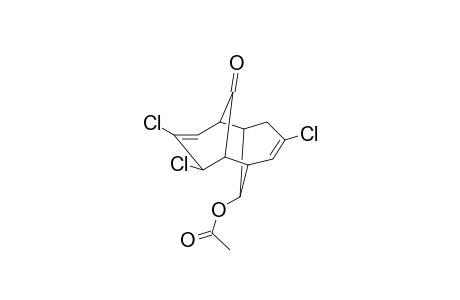 12-Oxotricyclo[5.3.1.1(2,6)]dodeca-3,8-diene, 11-acetoxy-4,5,9-trichloro
