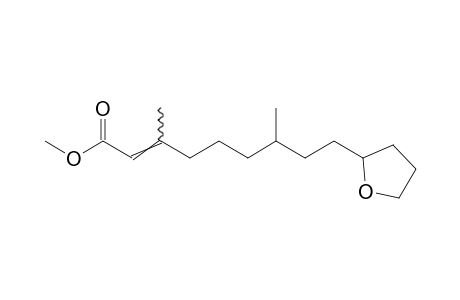 3,7-dimethyl-9-(tetrahydro-2-furyl)-2-nonenoic acid, methyl ester