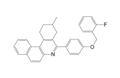 5-[4-(2-FLUOROBENZYLOXY)-PHENYL]-3-METHYL-1,2,3,4-TETRAHYDROBENZ-[A]-PHENANTHRIDINE