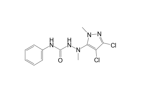 1-(3,4-dichloro-1-methylpyrazol-5-yl)-1-methyl-4-phenylsemicarbazide