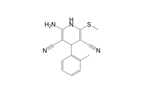 2-Amino-4-(2-methylphenyl)-6-(methylsulfanyl)-1,4-dihydro-3,5-pyridinedicarbonitrile