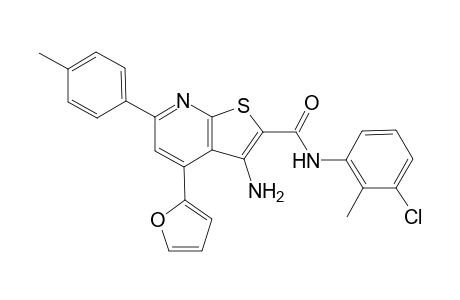 thieno[2,3-b]pyridine-2-carboxamide, 3-amino-N-(3-chloro-2-methylphenyl)-4-(2-furanyl)-6-(4-methylphenyl)-