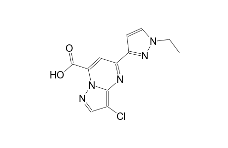 pyrazolo[1,5-a]pyrimidine-7-carboxylic acid, 3-chloro-5-(1-ethyl-1H-pyrazol-3-yl)-