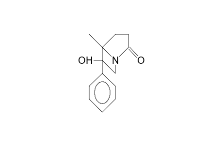 cis-6-Hydroxy-5-methyl-6-phenyl-1-aza-bicyclo(3.2.0)heptan-2-one