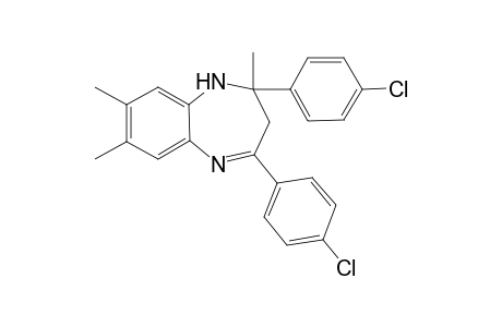 2,7,8-Trimethyl-2,4-bis(4-chlorophenyl)-2,3-dihydro-1H-1,5-benzodiazepine