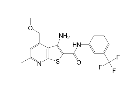 3-amino-4-(methoxymethyl)-6-methyl-N-[3-(trifluoromethyl)phenyl]thieno[2,3-b]pyridine-2-carboxamide