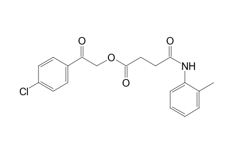 Butanoic acid, 4-[(2-methylphenyl)amino]-4-oxo-, 2-(4-chlorophenyl)-2-oxoethyl ester