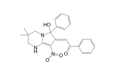 2-[6-Hydroxy-8-nitro-6-phenyl-3,3-dimethyl-1,2,3,4-tetrahydropyrrolo[1,2-a]pyrimidin-7(6H)-yliden]-1-phenyl-1-ethanone