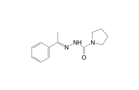 1-Pyrrolidinecarboxylic acid, (alpha-methylbenzylidene)hydrazide