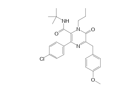 5-(4-Methoxybenzyl)-N-tert-butyl-3-(4-chlorophenyl)-1,6-dihydro-6-oxo-1-propylpyrazine-2-carboxamide