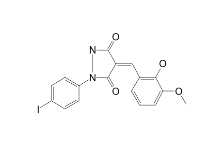 4-(2-Hydroxy-3-methoxy-benzylidene)-1-(4-iodo-phenyl)-pyrazolidine-3,5-dione