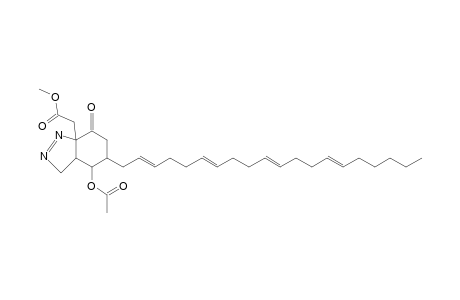 2-Acetoxy-6-(methoxycarbonylmethyl)-3-(3,7,11,15-tetramethyleicos-2,6,10,14-tetraen-1-yl)-7,8-diazabicyclo[4.3.0]nonan-5-one