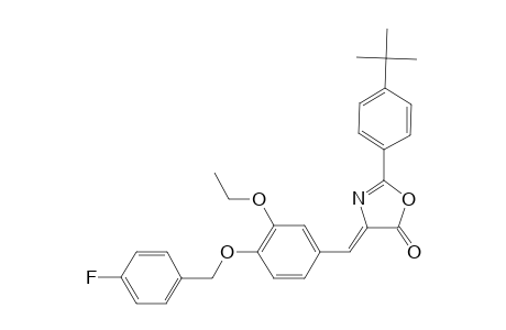 (4Z)-2-(4-tert-butylphenyl)-4-{3-ethoxy-4-[(4-fluorobenzyl)oxy]benzylidene}-1,3-oxazol-5(4H)-one