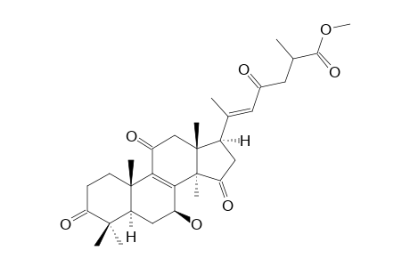 METHYL-GANODERENATE-D;7-BETA-HYDROXY-3,11,15,23-TETRAOXO-LANOSTA-8,20E(22)-DIEN-26-OIC-ACID-METHYLESTER