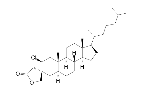 2.zeta.Chloro-(3R)-spiro[5.alpha.-cholestane-3,3'-tetrahydrofuran]-5'-one