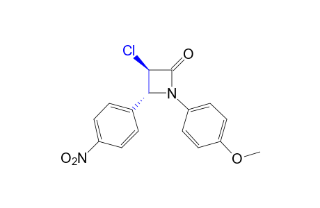 trans-3-Chloro-1-(p-methoxyphenyl)-4-(p-nitrophenyl)-2-azetidinone