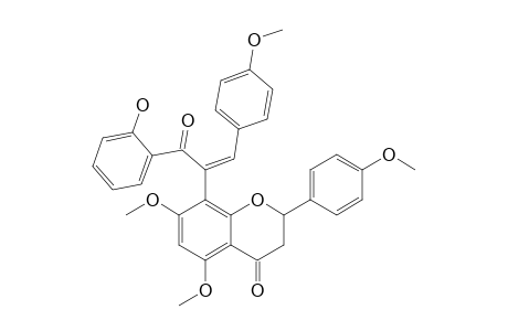 8-[1-(2-HYDROXYBENZOYL)-2-(4-METHOXYPHENYL)-VINYL]-4',5,7-TRIMETHOXYFLAVANONE;E-ISOMER