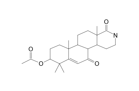 Acetic acid, 7,7,10a,12a-tetramethyl-1,5-dioxo-1,2,3,4,4a,4b,5,7,8,9,10,10a,10b,11,12,12a-hexadecahydronaphtho[2,1-f]isoquinolin-8-yl ester