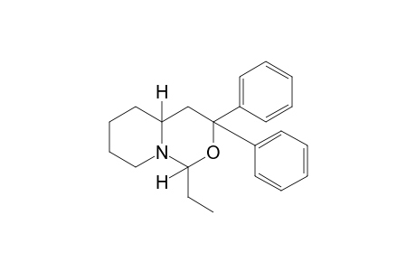 3,3-diphenyl-1-ethylhexahydro-1H,3H-pyrido[1,2-c][1,3]oxazine