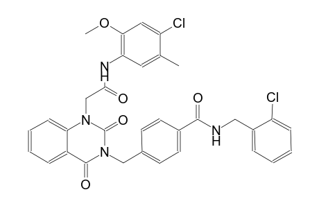 N-(2-chlorobenzyl)-4-[(1-[2-(4-chloro-2-methoxy-5-methylanilino)-2-oxoethyl]-2,4-dioxo-1,4-dihydro-3(2H)-quinazolinyl)methyl]benzamide