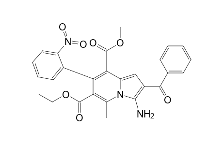 3-AMINO-2-BENZOYL-5-METHYL-7-(2-NITROPHENYL)-INDOLIZINE-6,8-DICARBOXYLIC-ACID-6-ETHYL-8-METHYLESTER