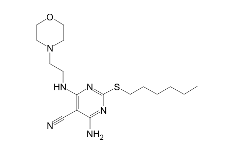 4-Amino-2-(hexylthio)-6-{[2'-(morpholin-4"-yl)ethyl]amino}pyrimidine-5-carbonitrile