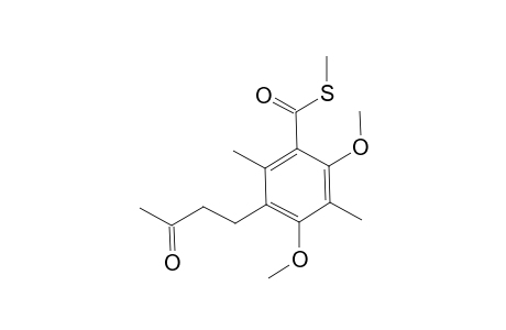 2,4-Dimethoxy-3,6-dimethyl-5-(3-oxobutyl)benzenecarbothioic acid S-methyl ester