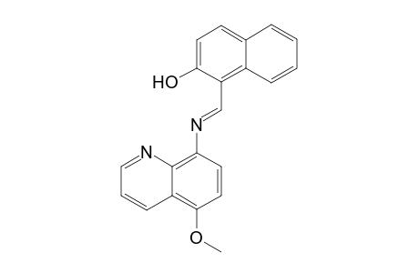 1-((E)-[(5-Methoxy-8-quinolinyl)imino]methyl)-2-naphthol