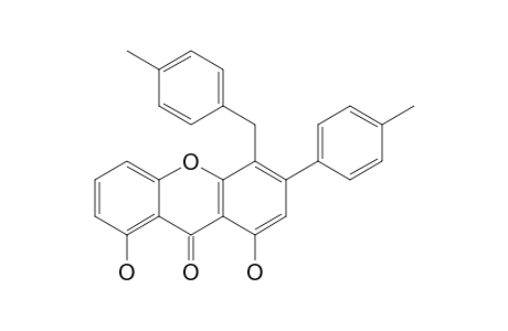 1,8-DIHYDROXY-4-(4-METHYLBENZYL)-3-(4-METHYLPHENYL)-9H-XANTHEN-9-ONE