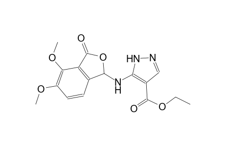 ethyl 5-[(4,5-dimethoxy-3-oxo-1,3-dihydro-2-benzofuran-1-yl)amino]-1H-pyrazole-4-carboxylate