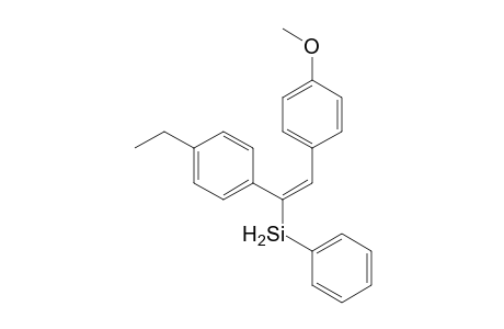 (E)-(1-(4-Ethylphenyl)-2-(4-methoxyphenyl)vinyl)(phenyl)silane