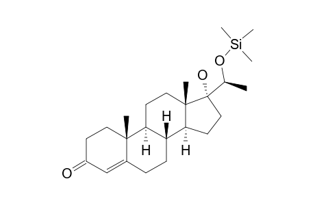 4-Pregnen-17.alpha., 20.alpha.-diol-3-one, tms derivative