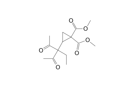 Dimethyl 2-(1-acetyl-1-ethyl-2-oxopropyl)-1,1-cyclopropanedicarboxylate