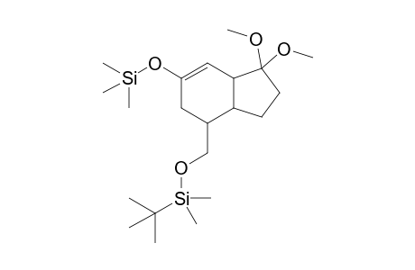 4-([T-Butyl-dimethyl-siloxy]-methyl)-1,1-dimethoxy-6-trimethylsiloxy-3aa, 4a-5,7a-tetrahydro-1H-indan