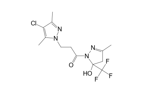 1-[3-(4-chloro-3,5-dimethyl-1H-pyrazol-1-yl)propanoyl]-3-methyl-5-(trifluoromethyl)-4,5-dihydro-1H-pyrazol-5-ol