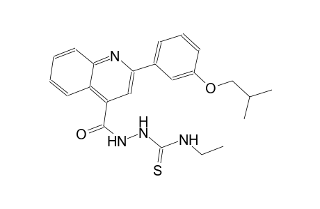 N-ethyl-2-{[2-(3-isobutoxyphenyl)-4-quinolinyl]carbonyl}hydrazinecarbothioamide