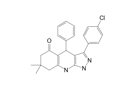 3-(4-CHLOROPHENYL)-7,7-DIMETHYL-4-PHENYL-4,7,8,9-TETRAHYDRO-1H,6H-PYRAZOLO-[3,4-B]-QUINOLIN-5-ONE