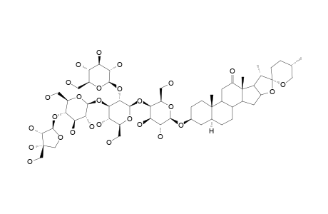 HECOGENIN-3-O-[O-BETA-D-GLUCOPYRANOSYL-(1->2)-O-[O-BETA-D-APIOFURANOSYL-(1->4)-BETA-D-GLUCOPYRANOSYL-(1->3)]-O-BETA-D-GLUCOPYRANOSYL-(1->4)-BETA-D-