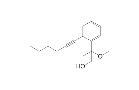 2-[2-(Hex-1-ynyl)phenyl]-2-methoxypropan-1-ol