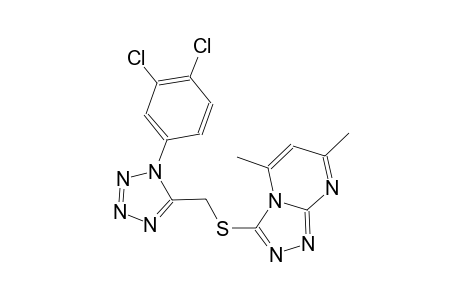 [1,2,4]triazolo[4,3-a]pyrimidine, 3-[[[1-(3,4-dichlorophenyl)-1H-tetrazol-5-yl]methyl]thio]-5,7-dimethyl-