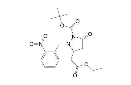 3-Pyrazolidineacetic acid, 1-[(1,1-dimethylethoxy)carbonyl]-2-[(2-nitrophenyl)methyl]-5-oxo-, ethyl ester, (.+-.)-