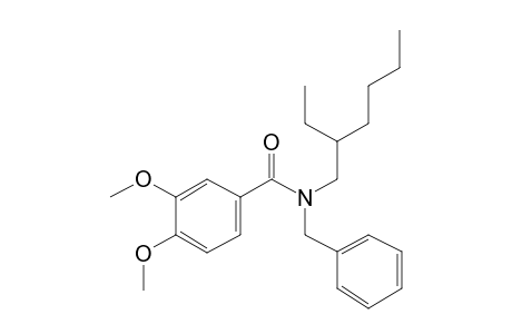 Benzamide, 3,4-dimethoxy-N-benzyl-N-(2-ethylhexyl)-