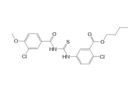 2-Chloro-5-[(3-chloro-4-methoxy-benzoyl)thiocarbamoylamino]benzoic acid butyl ester