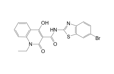 N-(6-bromo-1,3-benzothiazol-2-yl)-1-ethyl-4-hydroxy-2-oxo-1,2-dihydro-3-quinolinecarboxamide