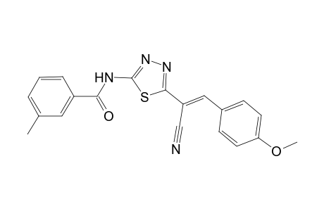 N-{5-[(E)-1-cyano-2-(4-methoxyphenyl)ethenyl]-1,3,4-thiadiazol-2-yl}-3-methylbenzamide