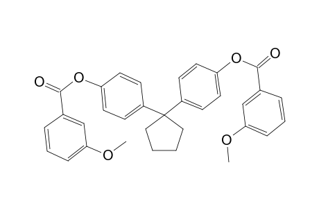 Benzoic acid, 3-methoxy-, 4-[1-[4-[(3-methoxybenzoyl)oxy]phenyl]cyclopentyl]phenyl ester