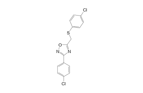 3-(p-chlorophenyl)-5-{[(p-chlorophenyl)thio]methyl}-1,2,4-oxadiazole